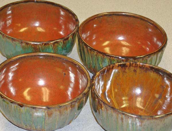 mulitple glaze colors - Japanese tea bowl ceremony