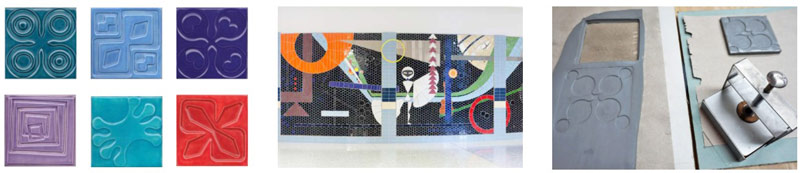 New York NYC | Tilemakers fabricates and installs ceramic tiles and mosaics. Art tiles, unique sculptural tiles, and fabrication of large scale murals