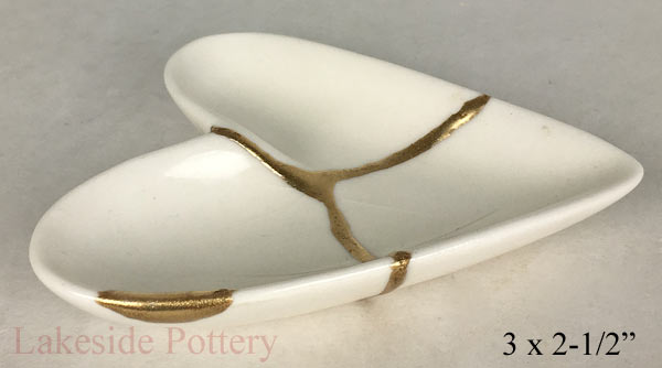 Kintsugi Heart shaped ring dish