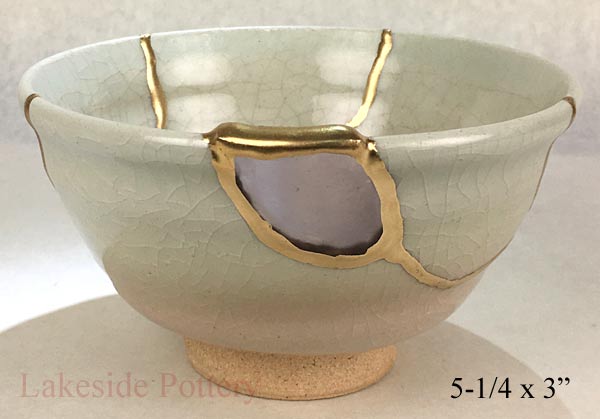 Japanese bowl with sea glass