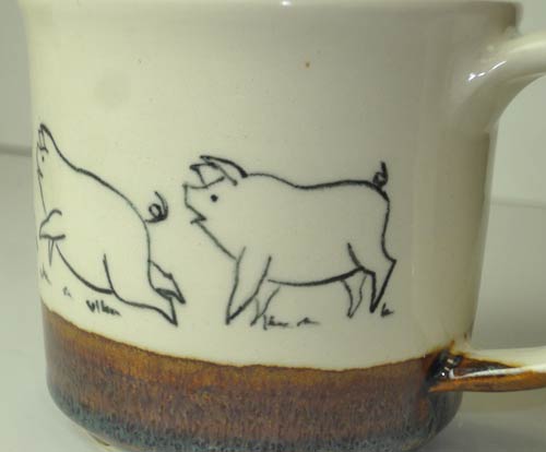Custom clay commision - piglets mugs