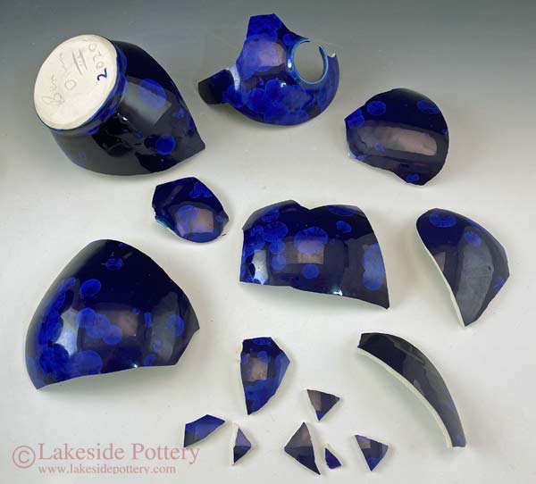 Blue Crystalline Kintsugi vase