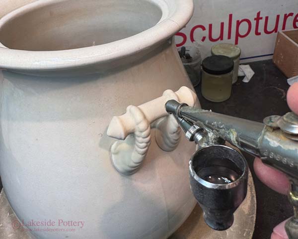 Airbrush cold glaze