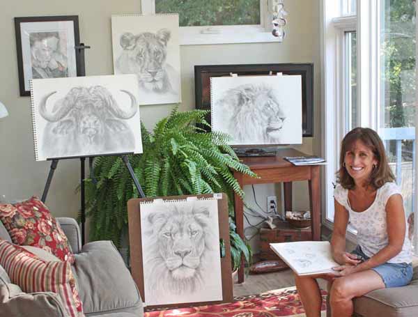 Ready for a show - Patty Storms pencil drawings