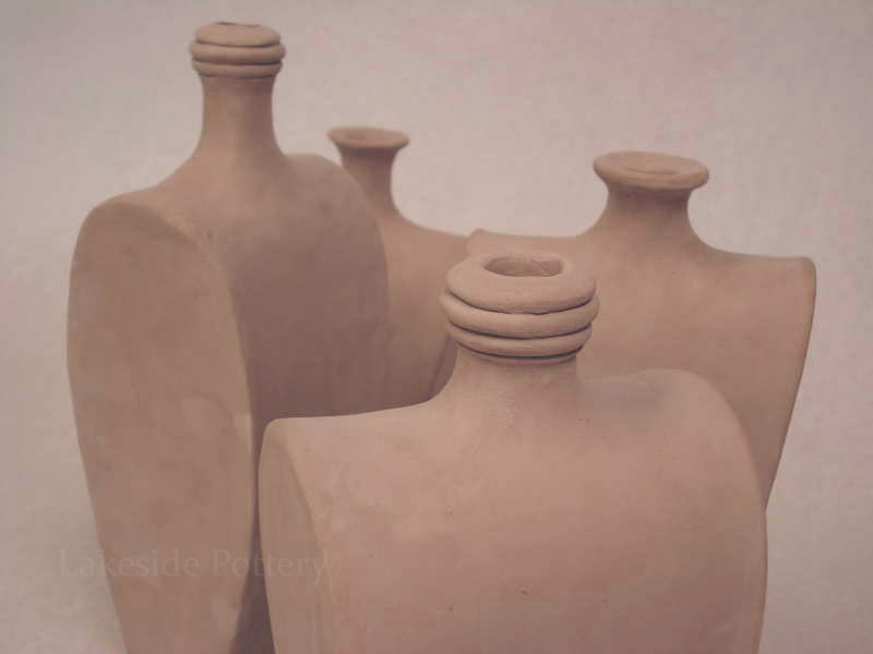 shoulder ceramic bottles pproject ideas for children or adult classes