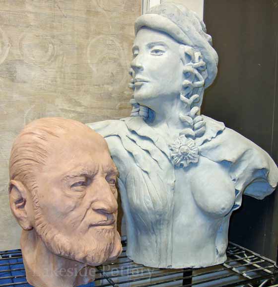 clay sculptures - portraits