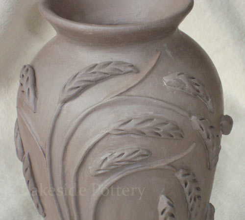 custom made vase - hand made textured
