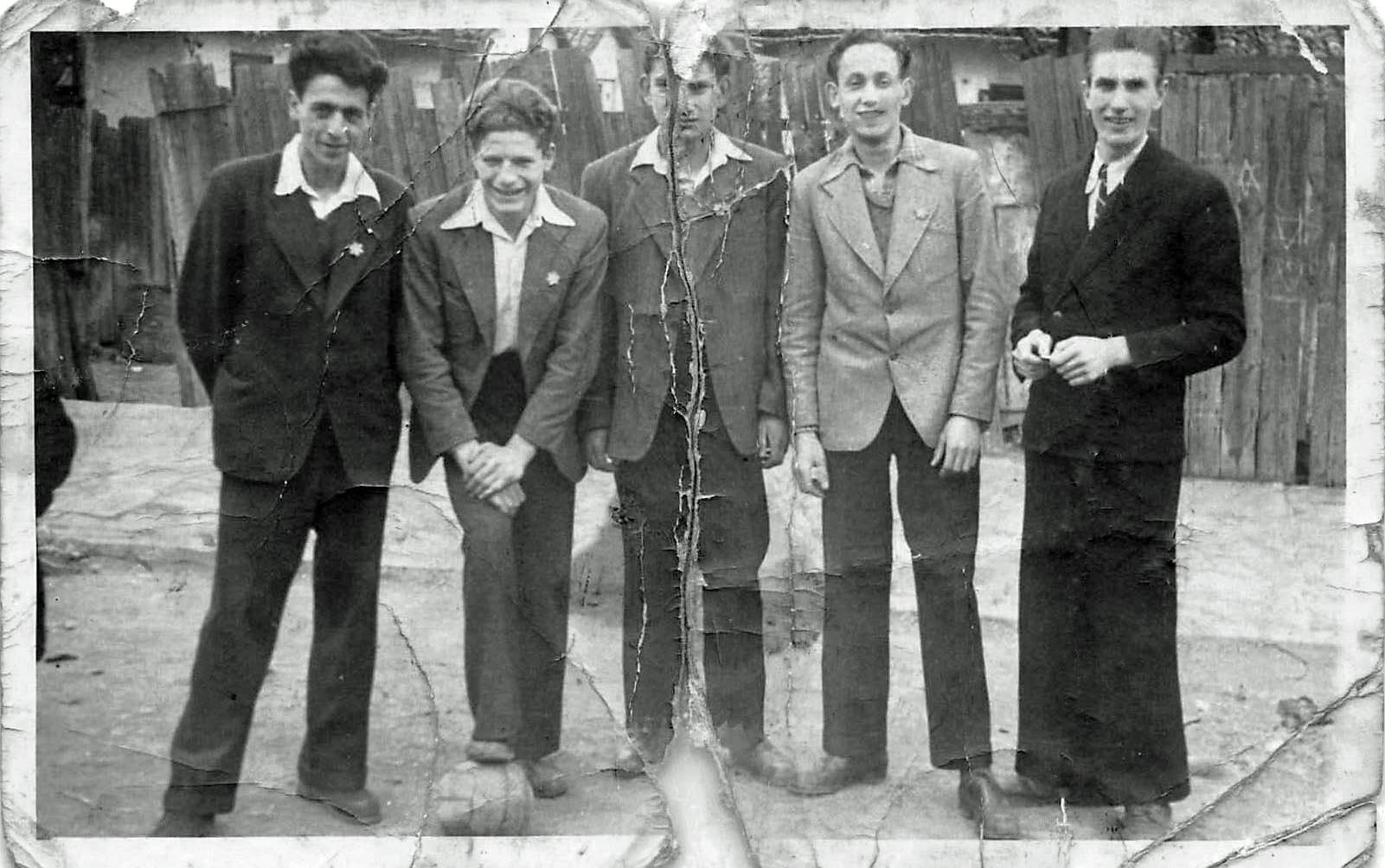 Morty Bachar’s father wearing a Jewish star in a European ghetto