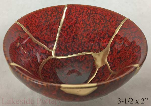 Japanese Red Kintsugi bowl
