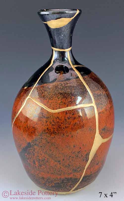 Kintsugi stoneware vase