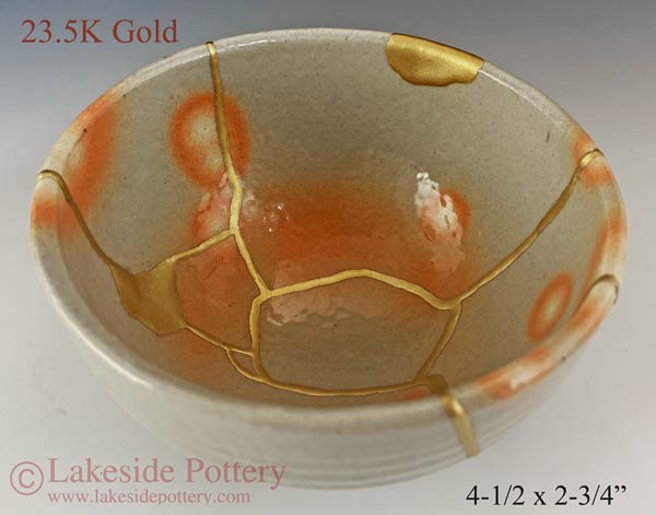 Japanese gold Kintsugi bowl