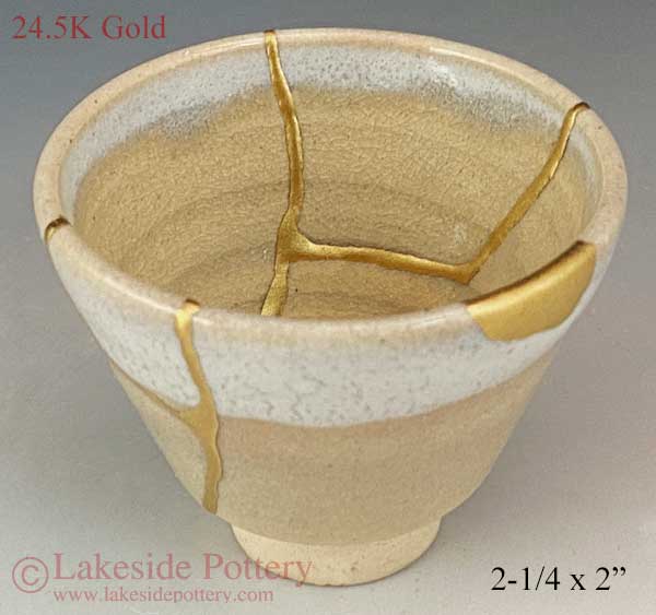 Kintsugi Japanese crackle glaze bowl