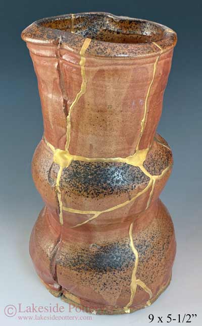 Kintsugi stoneware vase