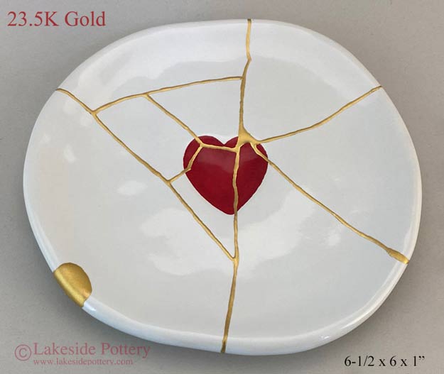 Kintsugi heart plate