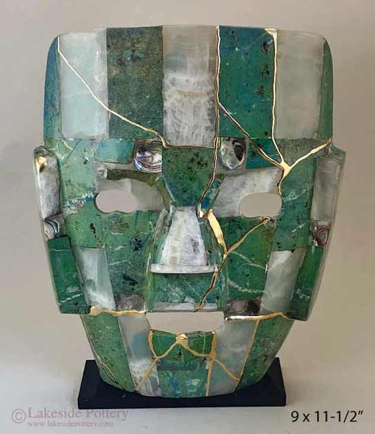 Kintsugi Mexican Onyx Obsidian Mask