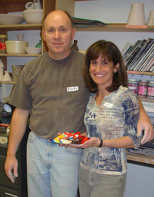 Morty Bachar and Patty Storms at Lakeside Pottery Studio