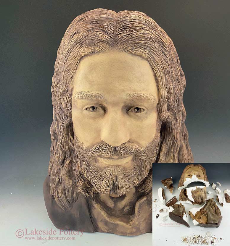 Jesus Christ Plaster Bust Statue Restoration
