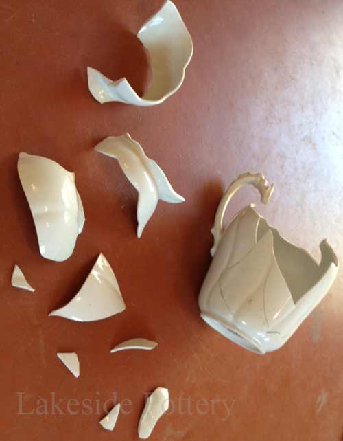 Kintsugi repaired large pitcher