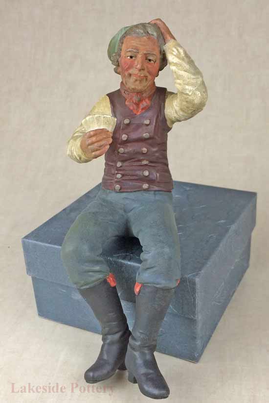 Early American ceramic figure / toy restored