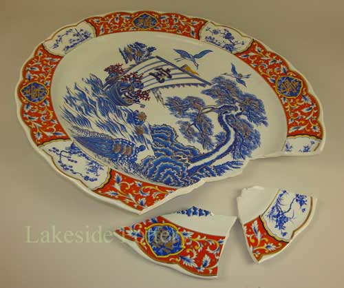 broken antique porcelain chinese plater