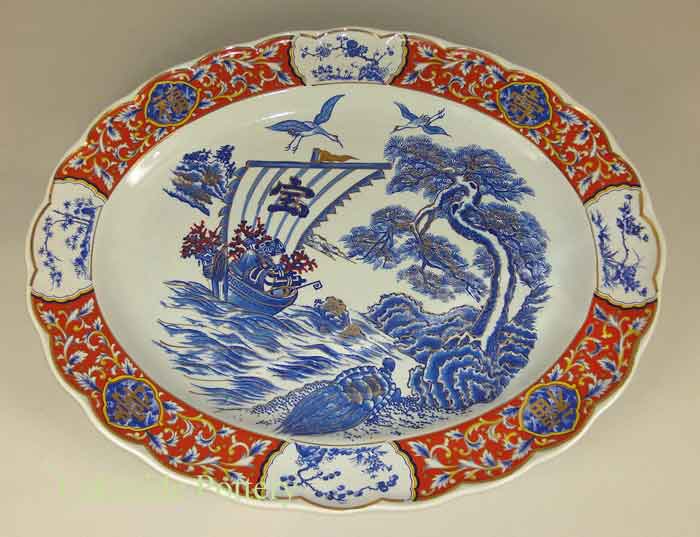 chinese porcelain platter restored