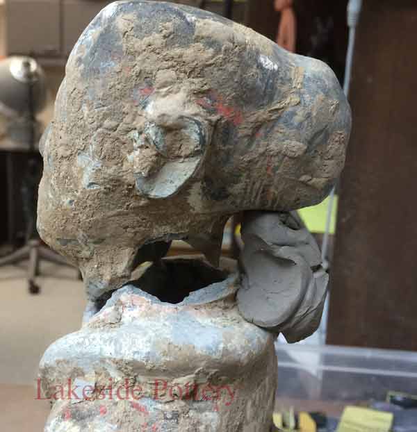 Ancient Chinese Tang Dynasty broken statue 