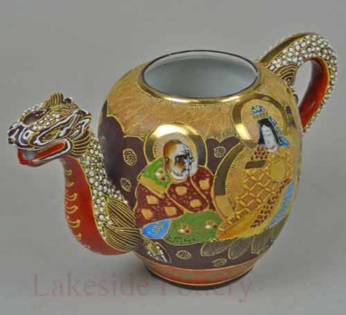 restored dragon Japanese teapot
