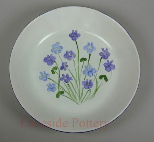 Retored ceramic hand painted bowl