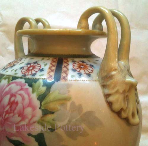 Nippon vase with new handle