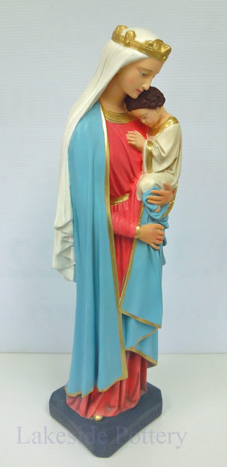 Madonna and child plaster statue restored - 24 inches