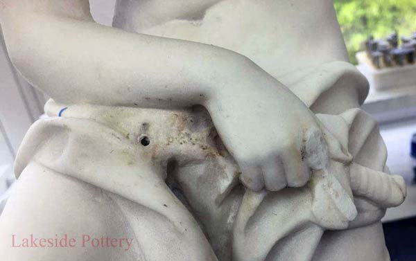 Antique Italian Marble sculpture with missing sward and finger