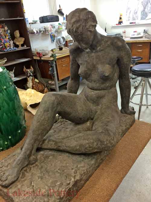 Life size stone statue repair