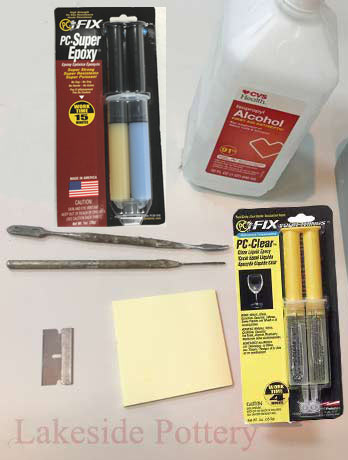 What glue, filler and tools to use to fill missing piece on pottery, sculpture or figurine?