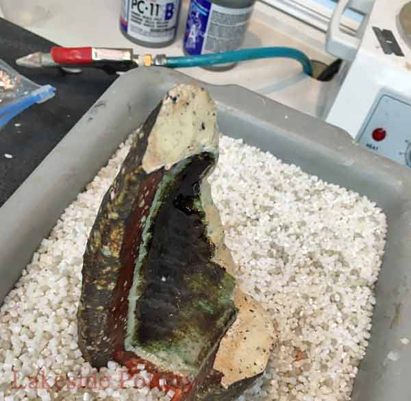 Applying the epoxy onto one side