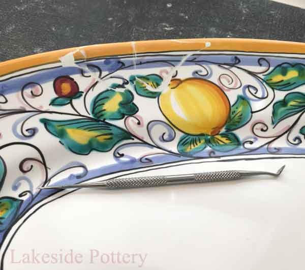 Use a small sepulcher tool to apply filler