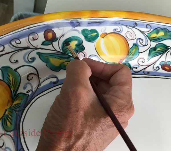 For translucent effect, paint several coats of thinned paints